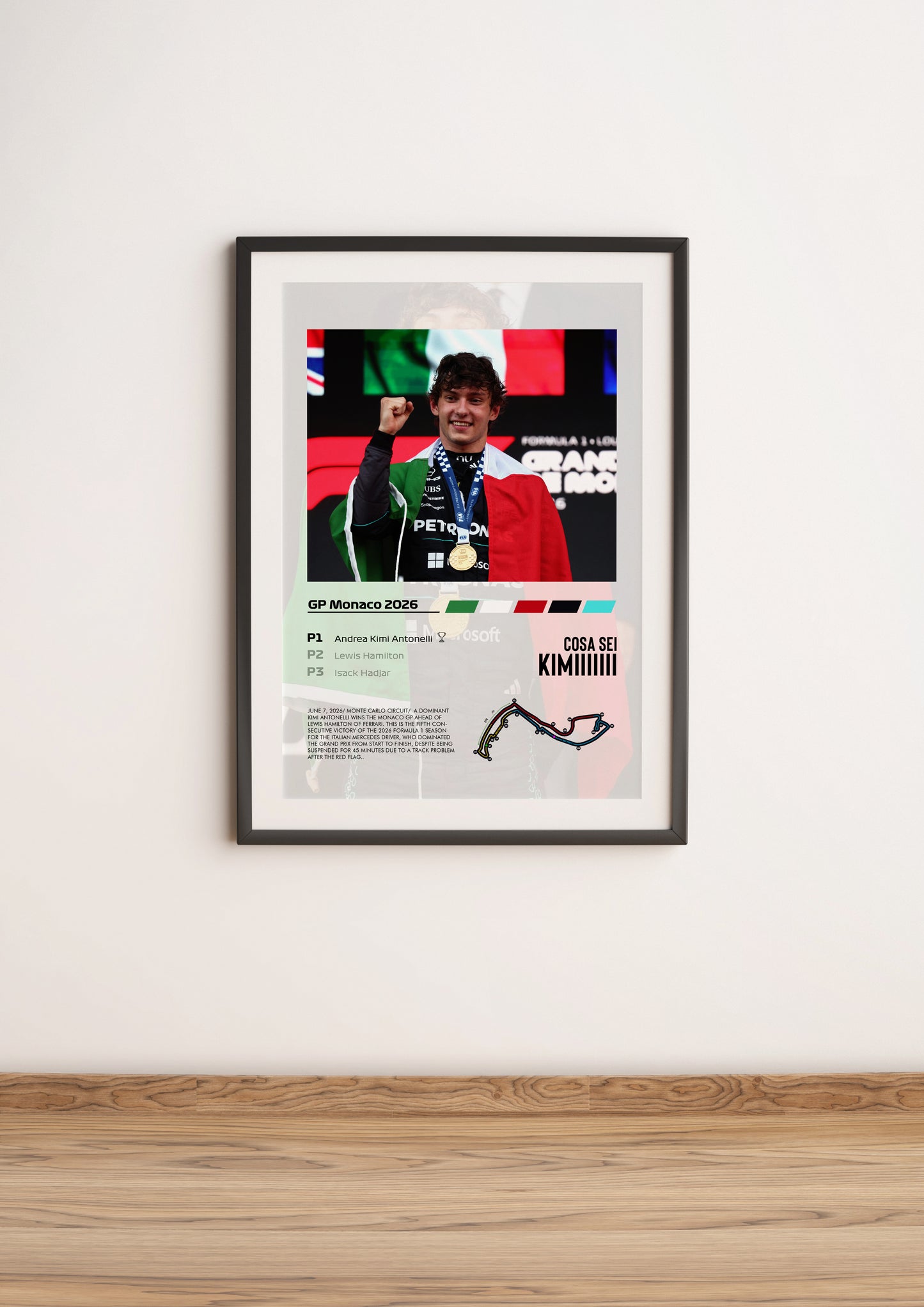 (F1) Monaco GP 2026 Andrea Kimi Antonelli poster