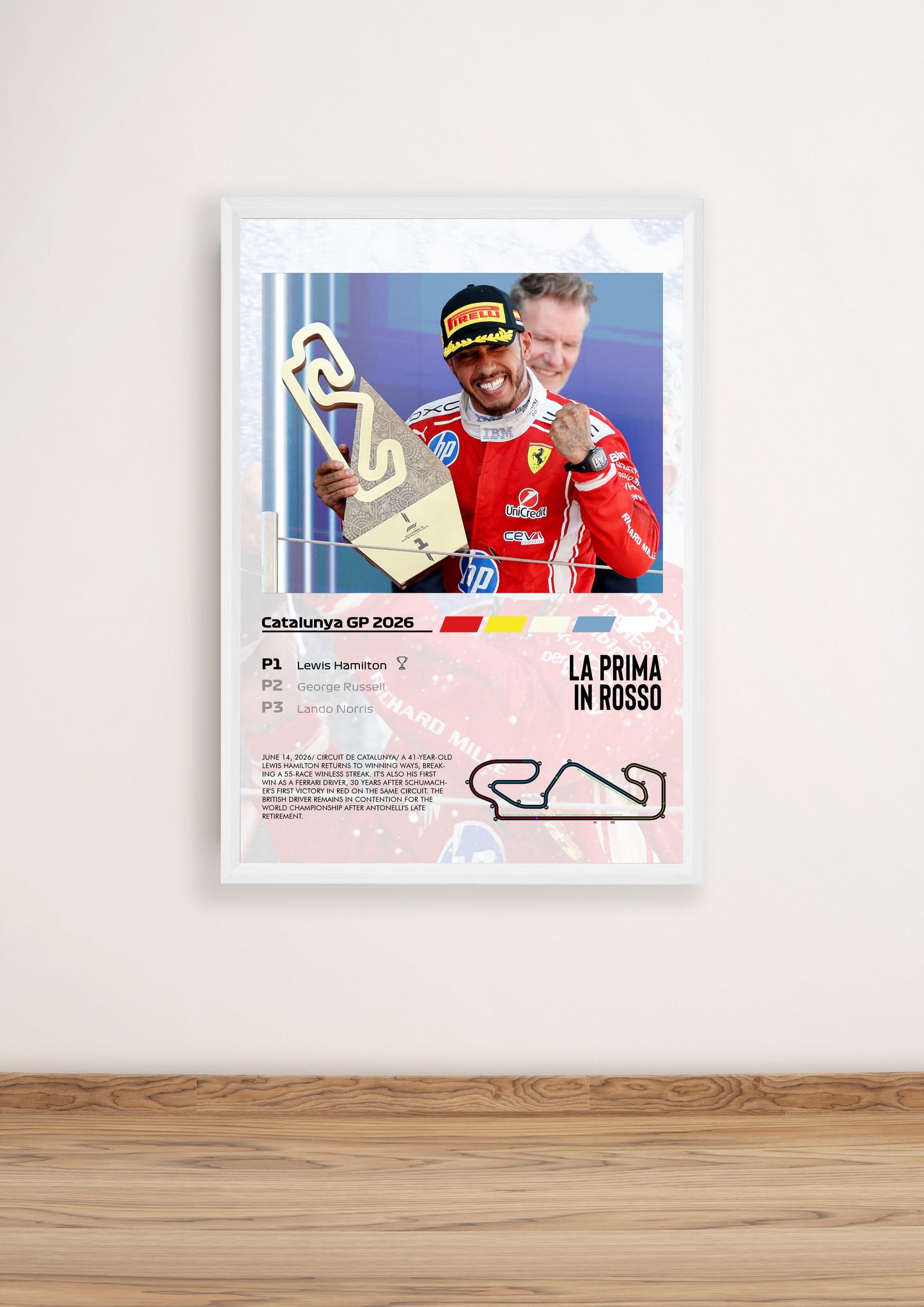 (F1) Catalunya GP 2026 Lewis Hamilton poster