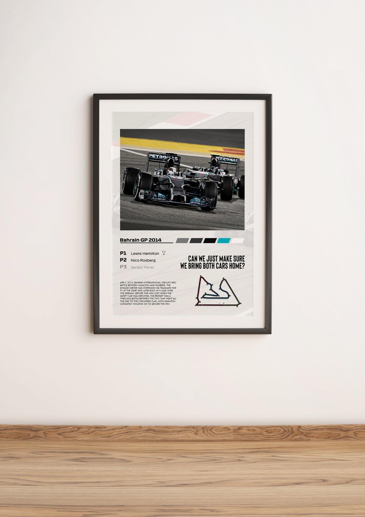 (F1) Bahrain GP 2014 Hamilton vs Rosberg poster