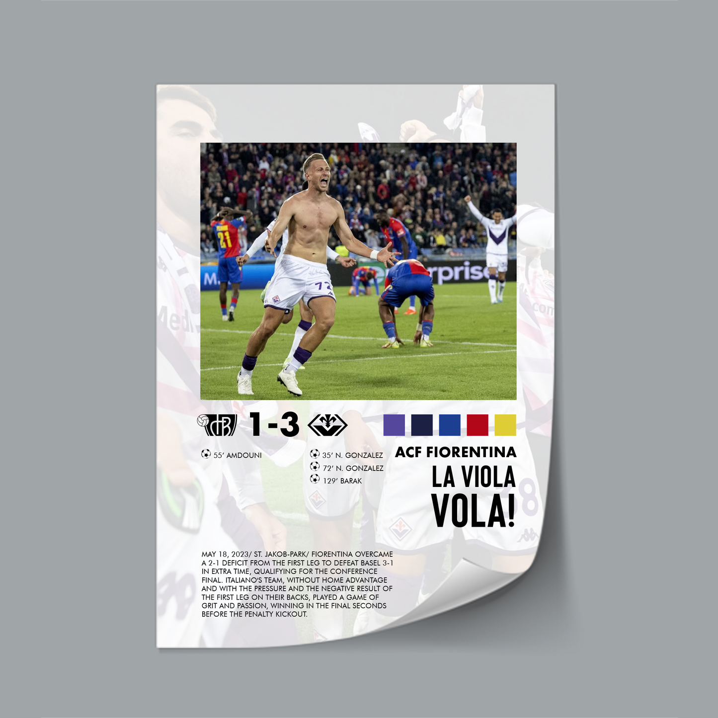 Basilea-Fiorentina 1-3 poster