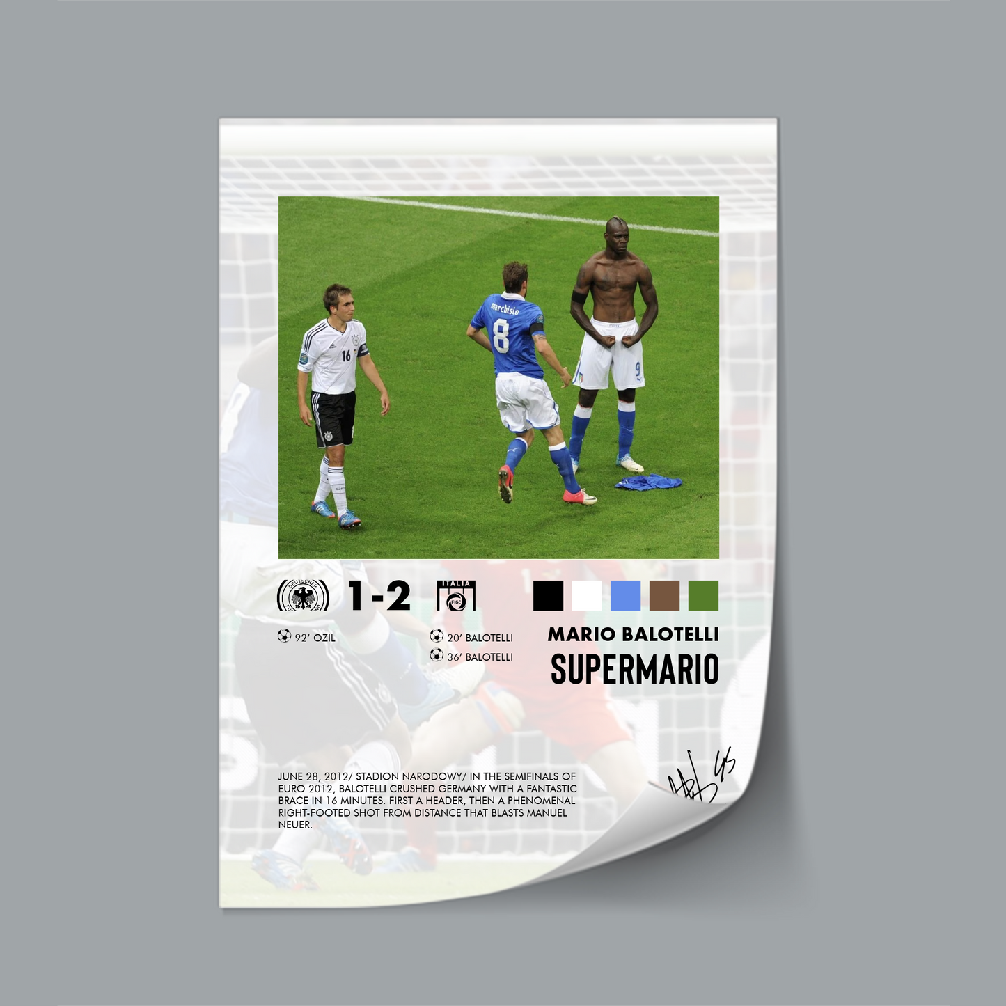 Germany-Italy 1-2 poster