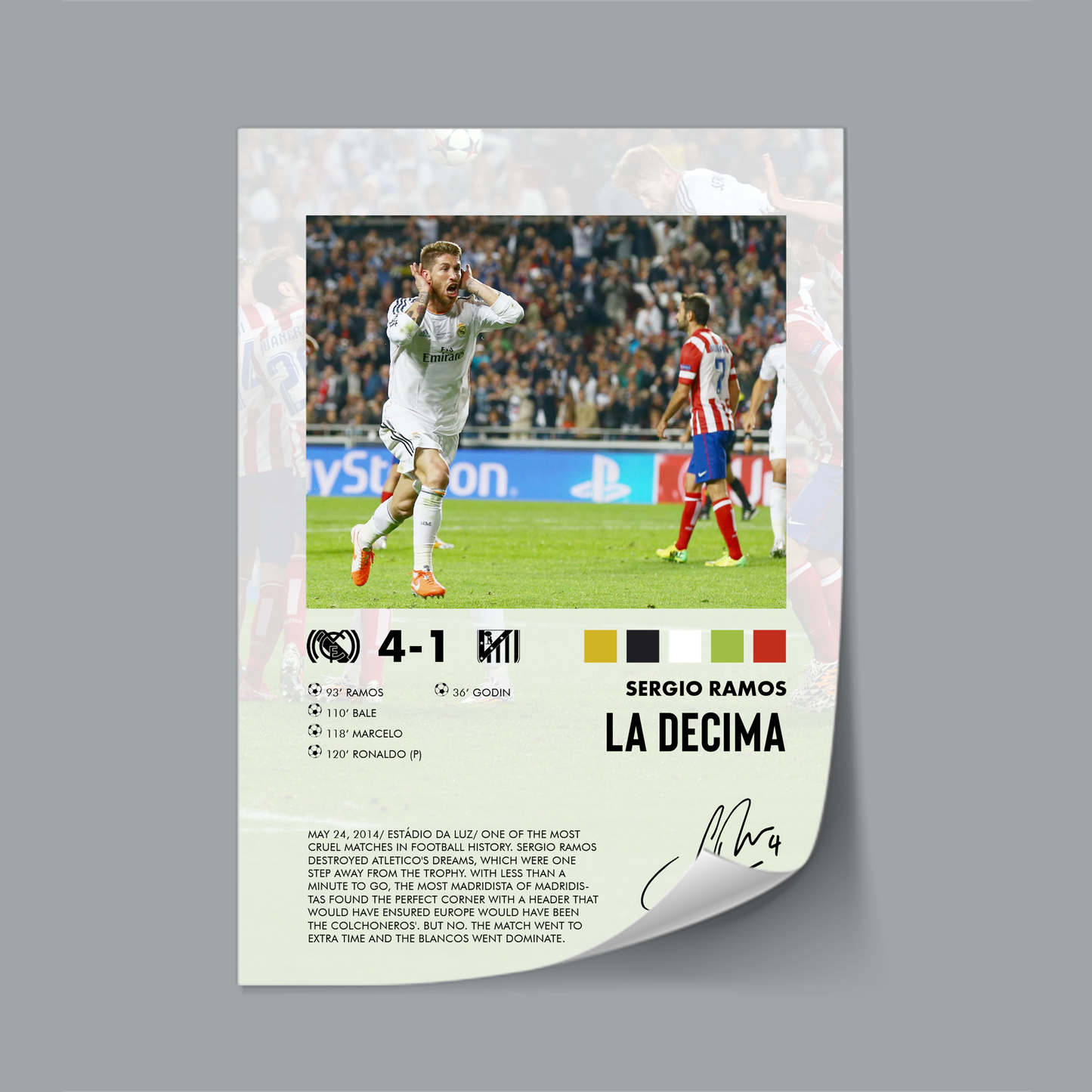 Real Madrid-Atletico Madrid 4-1 poster