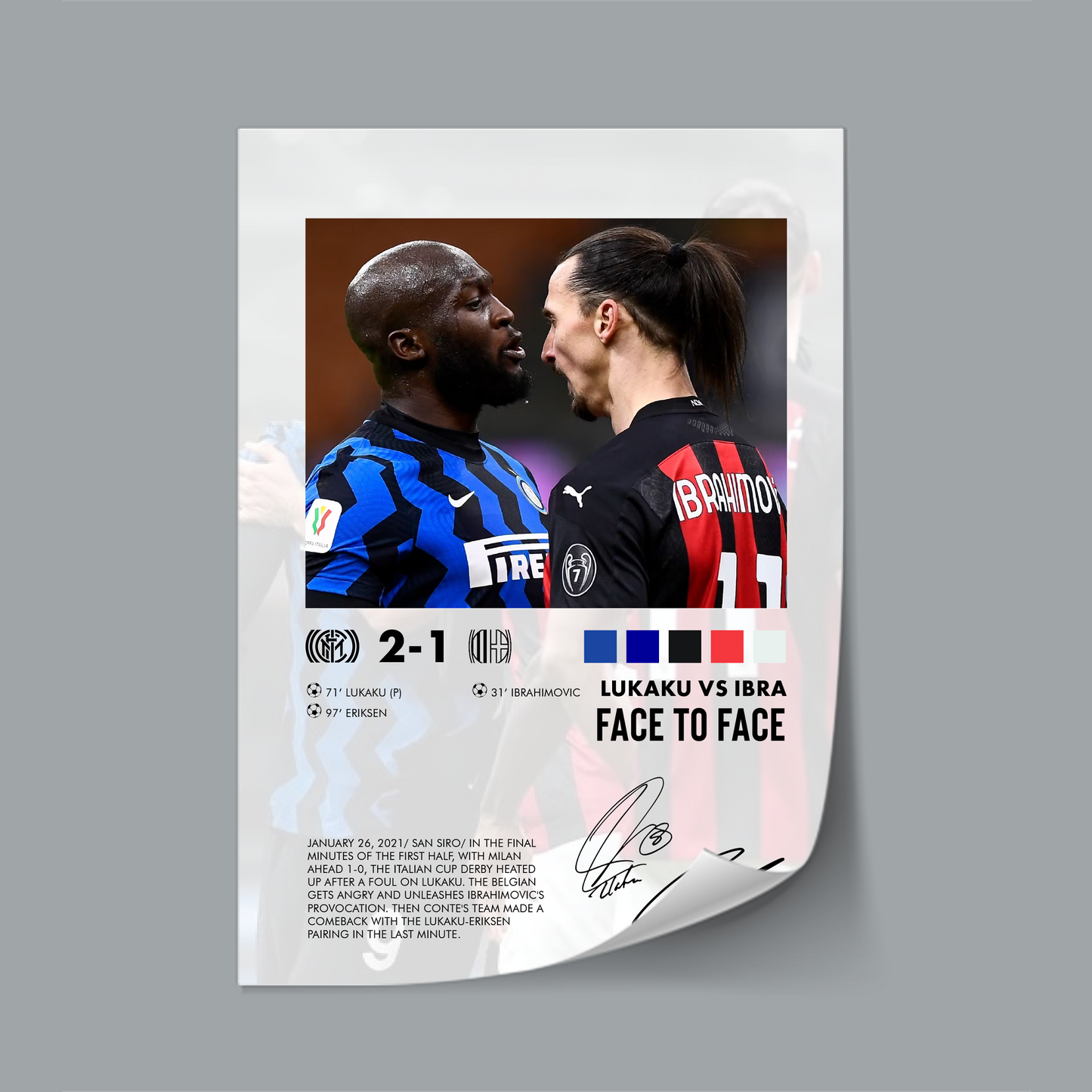 Inter-Milan 2-1 poster