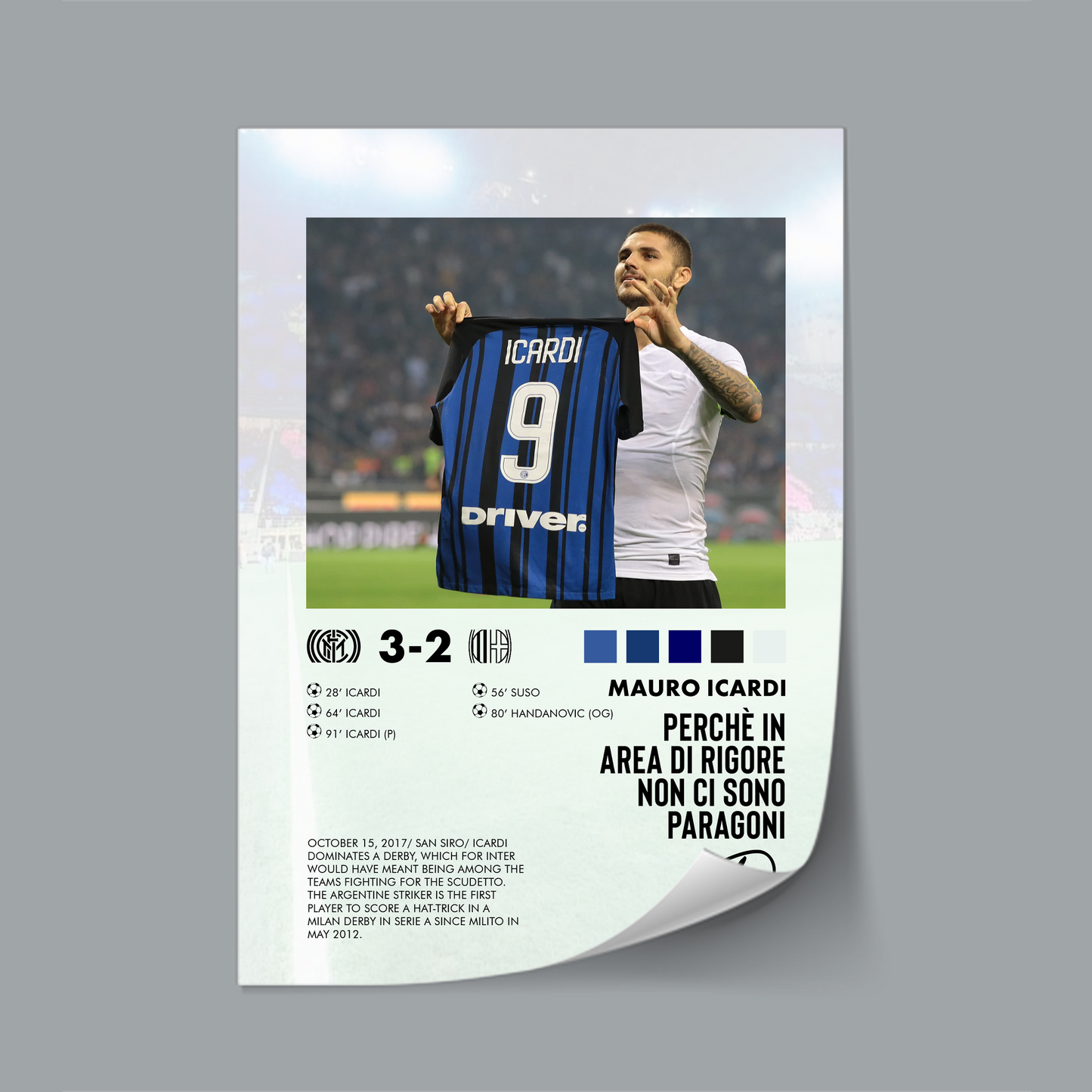 Inter-Milan 3-2 poster