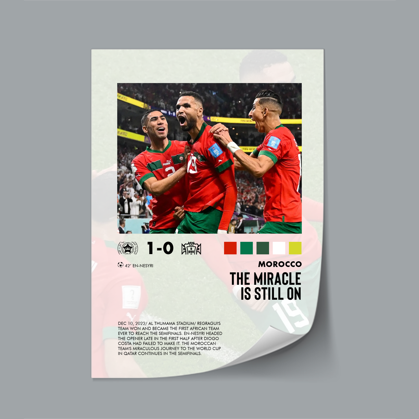 Morocco-Spain 1-0 poster