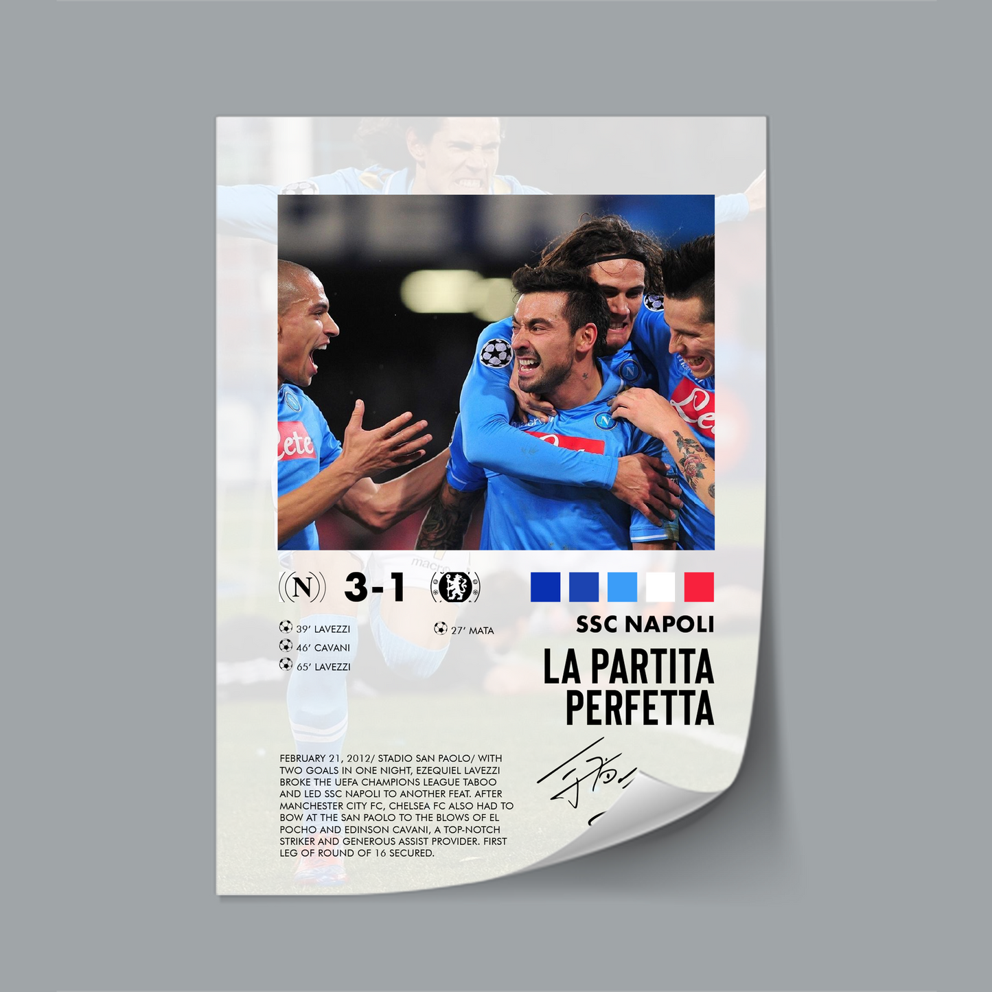 Napoli-Chelsea 3-1 poster