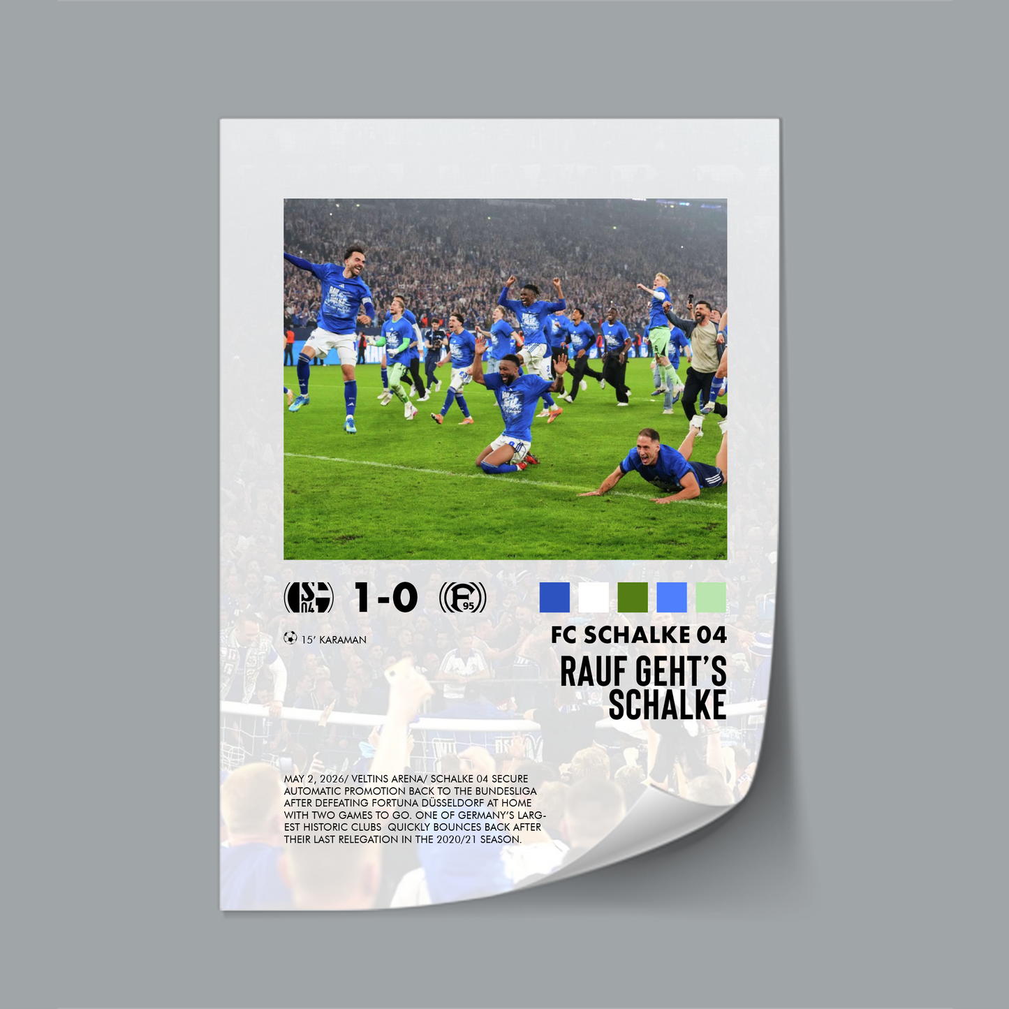 Schalke 04-Fortuna Düsseldorf 1-0 poster